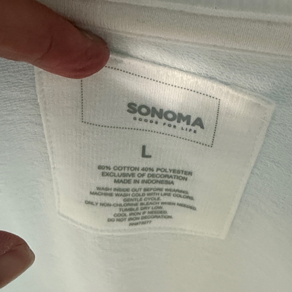 White 'OH HEY VACAY'  Sweatshirt L - Picture 3 of 8